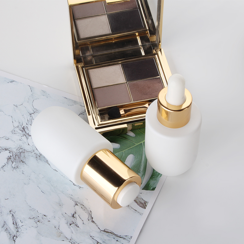 精油分装瓶HOPECK金银铝按压滴管盖模制玻璃瓶18牙15-30ml精油瓶 - 图1