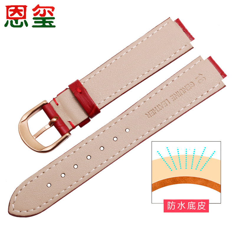 凸口真皮芙丽芙丽卡西欧女士表链 恩玺配件