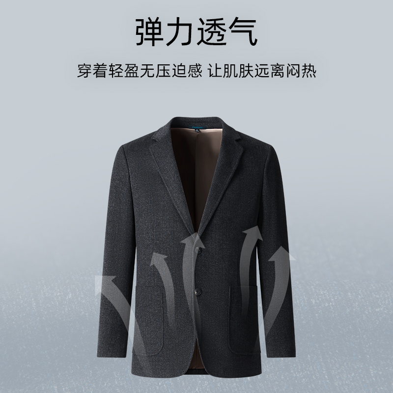 SHANSHAN杉杉官方西装外套男2024秋季新款商务单西礼服男休闲西服