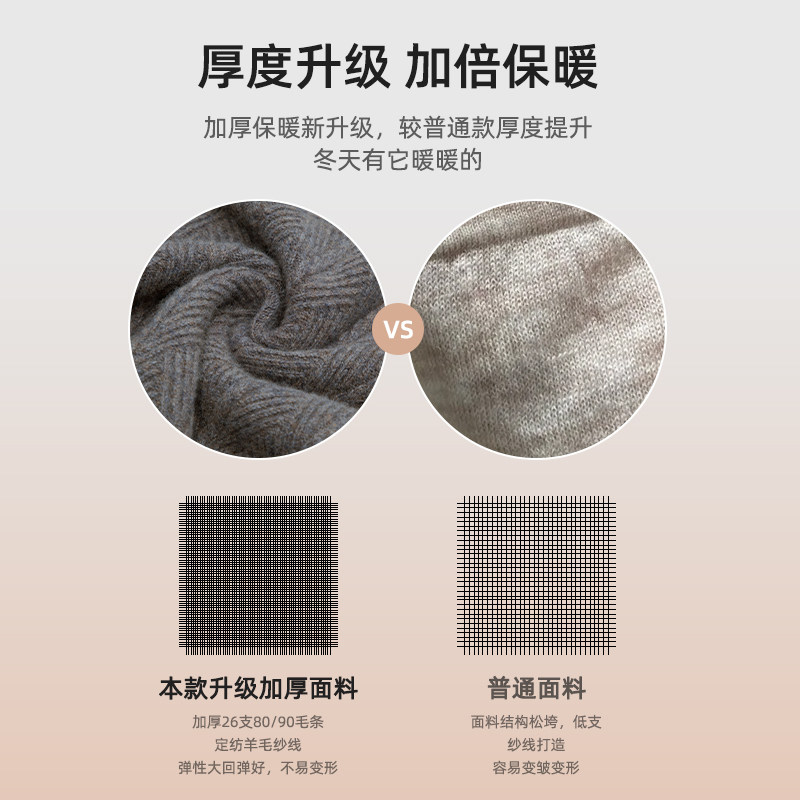 SHANSHAN杉杉高领加厚羊毛衫男款2025新款秋季保暖男士毛衣中年