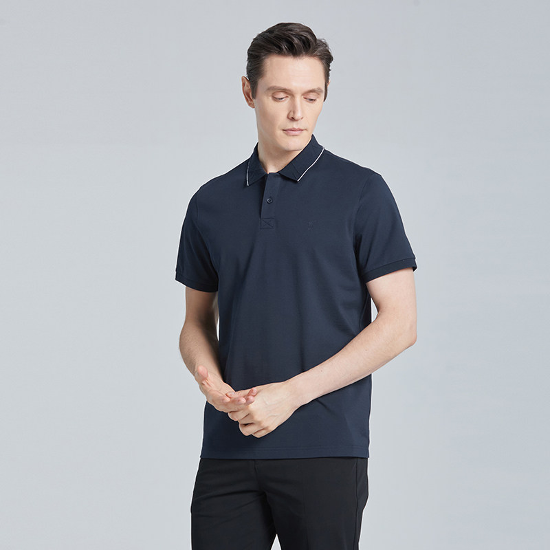 【吸湿透气】SHANSHAN杉杉桑蚕丝短袖T恤男士2025夏季新款polo衫,淘宝优惠券,粉丝福利购,淘宝优惠卷