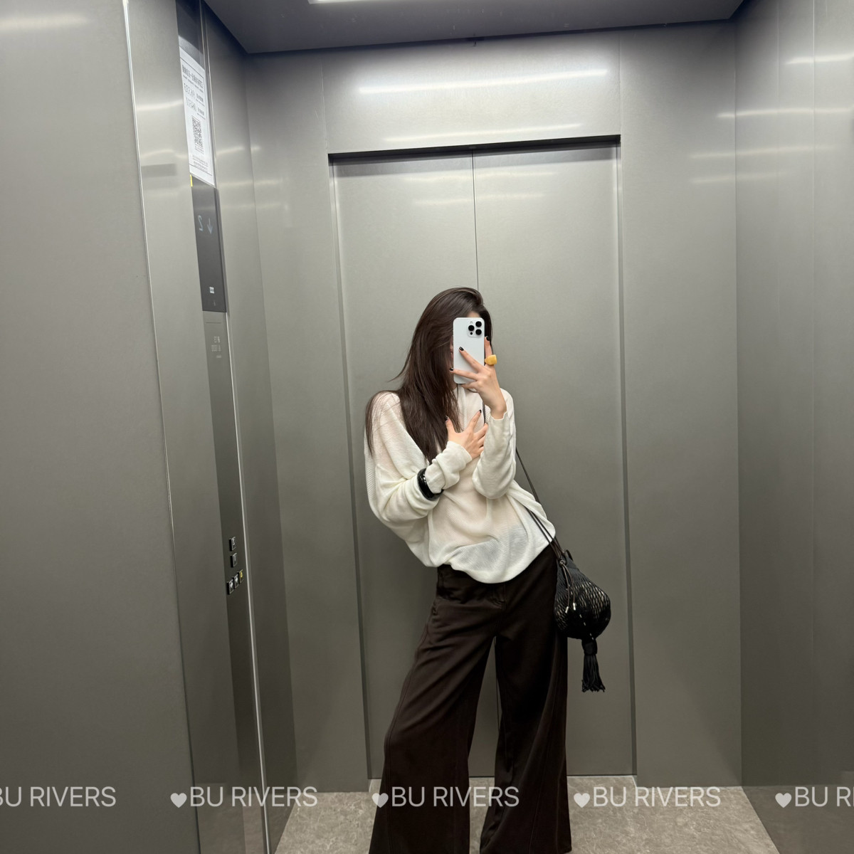 BU RIVERS荐不规则显瘦百搭通勤蝙蝠袖气质小衫(含30羊毛)15018 - 图1