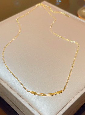 小众设计简约百搭不规则螺纹锁骨链女高级感轻奢爆款钛钢项链