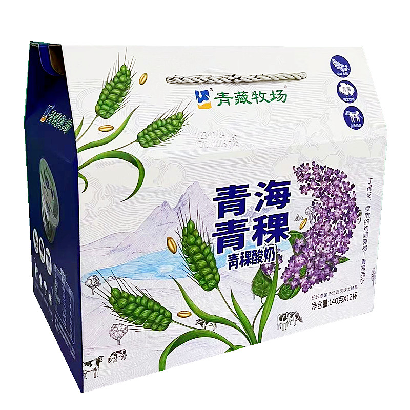 青海酸 奶青藏牧场青稞常温酸奶 140g*12盒整箱发货 质量保证正品 - 图3