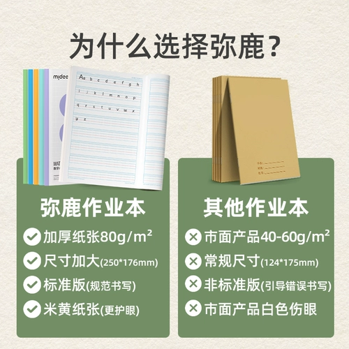 Mideer Milu Homework Книга для учащихся начальных классов первого класса, специального полевого персонажа орфография в детском саду.