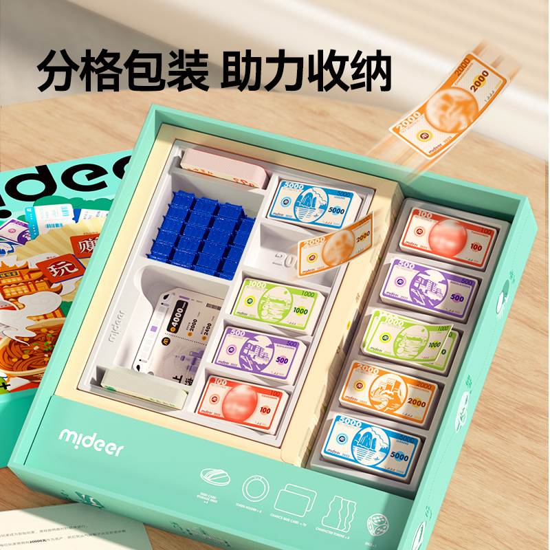 mideer弥鹿大富富翁桌游儿童版中国之旅桌面游戏棋牌亲子互动礼物