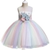 Catwalk chủ nhà buổi tối ăn mặc hoa cô gái váy công chúa váy cô gái piano trang phục màu sắc mùa xuân pettiskirt - Váy trẻ em