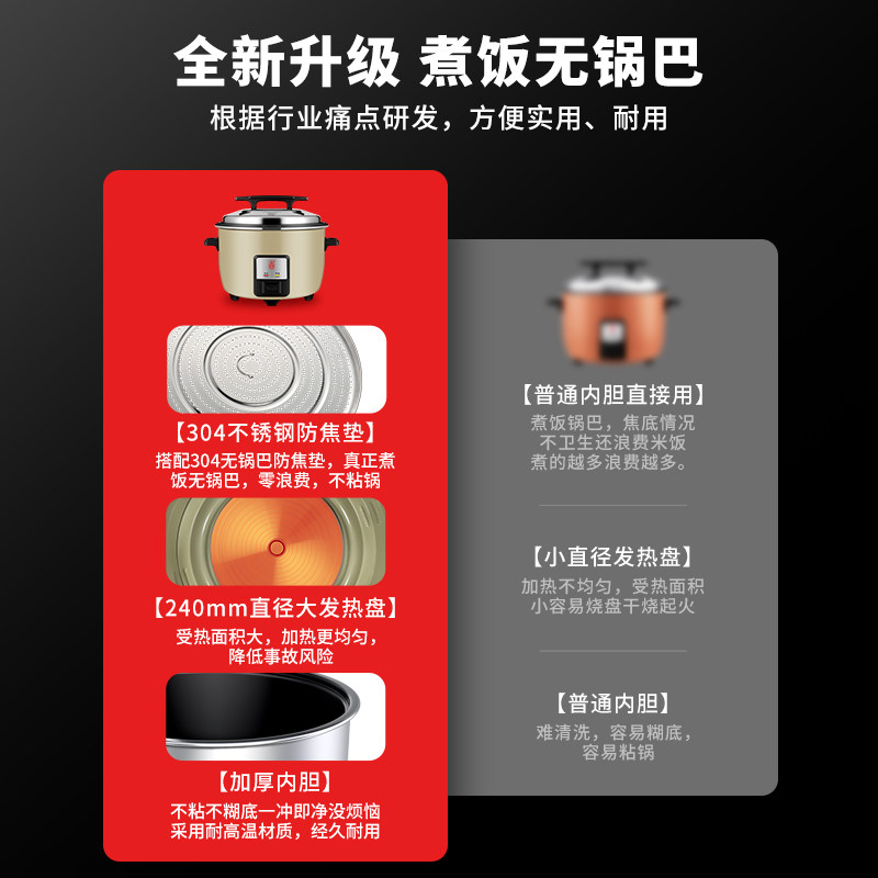 三角牌电饭锅商用大容量10-15-20人老式饭煲蒸笼官方正品食堂专用,淘宝优惠券,粉丝福利购,淘宝优惠卷