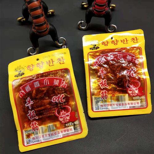 【10袋X15g】吉林梅河口香香小菜东北特产香辣牛板筋丝小包装零食 - 图1
