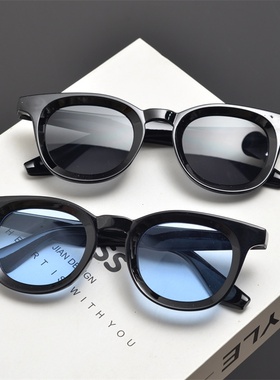 前进峰嘻哈方形复古男女米钉眼镜