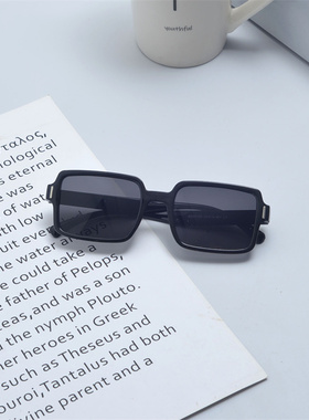 嘻哈蹦迪长方形方框复古男女米钉