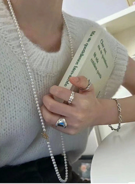 珍珠毛衣链施家配饰ins