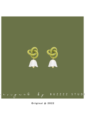 BUZZZZ原创小众设计花朵耳环耳夹
