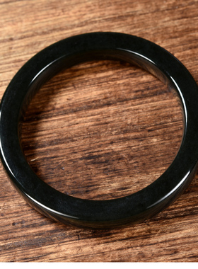 新疆天然和田玉/塔青/墨玉/方条手镯子/54