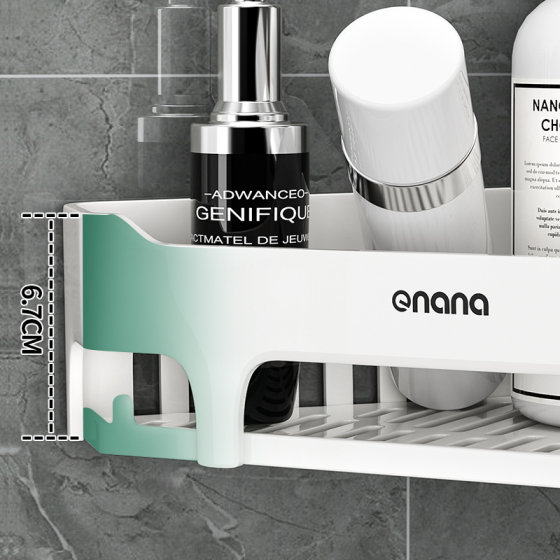 No-punch bathroom wall-mounted corner storage rack