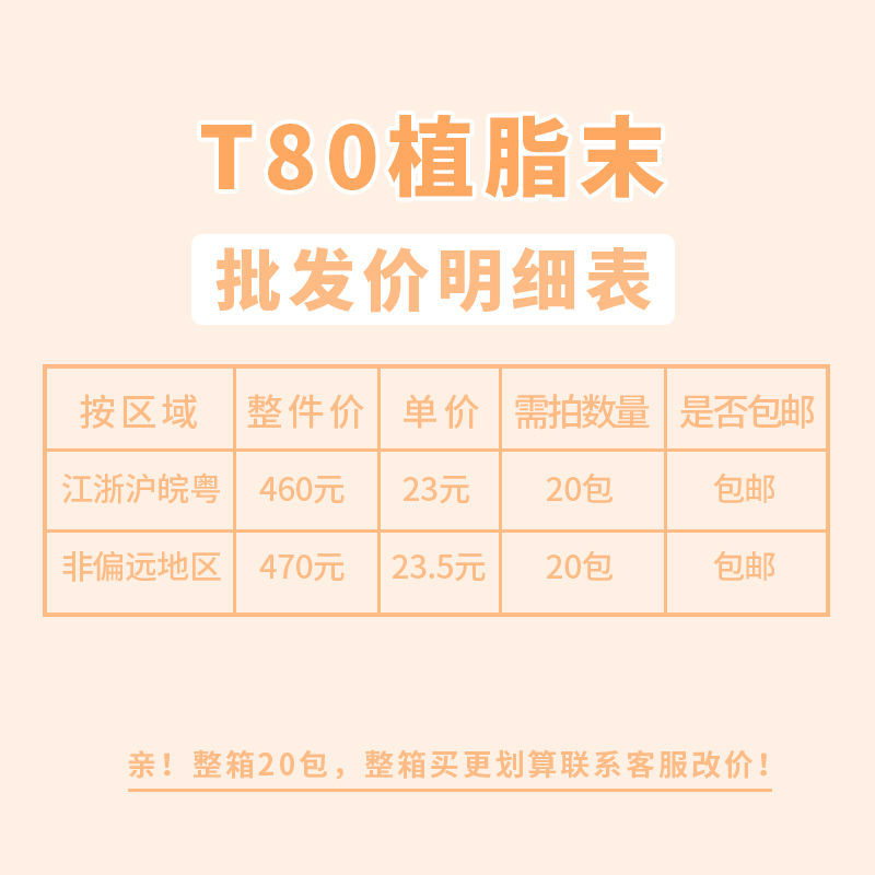 T80奶精植脂末咖啡伴侣奶精粉奶味型原味奶茶饮品店专用原料1kg-图0