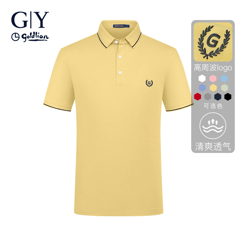 金利来gy黑色polo衫男短袖打底衫 金利来GY服饰Polo衫