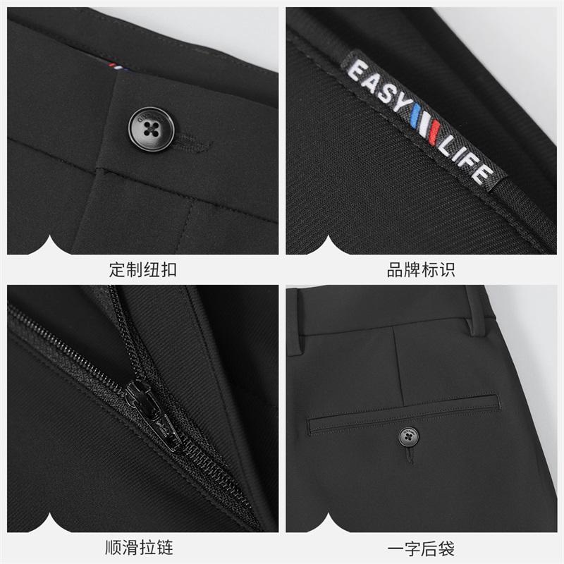 金利来GY男士舒适休闲裤秋冬经典款弹力裤子简约青年直筒长裤 - 图1