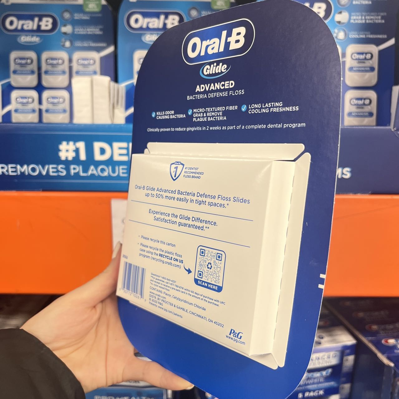 现货美国原装Oral-B Glide Floss薄荷味牙线寄来加量装44米*1小盒 - 图1