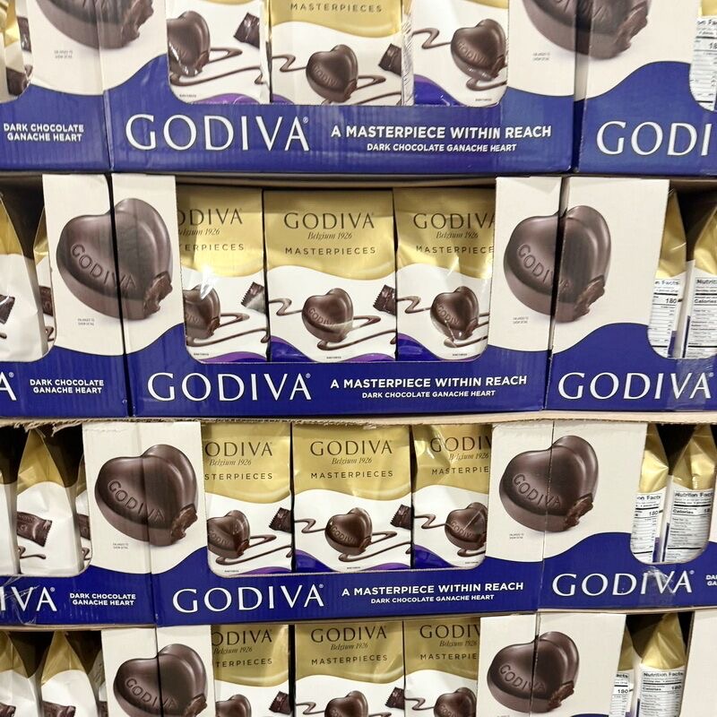 现货美国Godiva歌帝梵黑巧克力软心形夹心丝滑生日黑巧421g - 图3