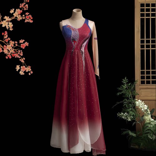 忆红妆舞蹈服女子艺考剧目服装古典舞独舞演古典舞演出服独舞服装 - 图0