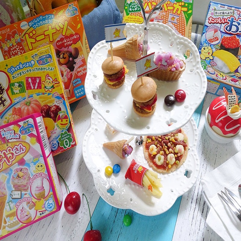 小伶玩具日本食玩 嘉娜宝DIY烟花节甜甜圈午餐