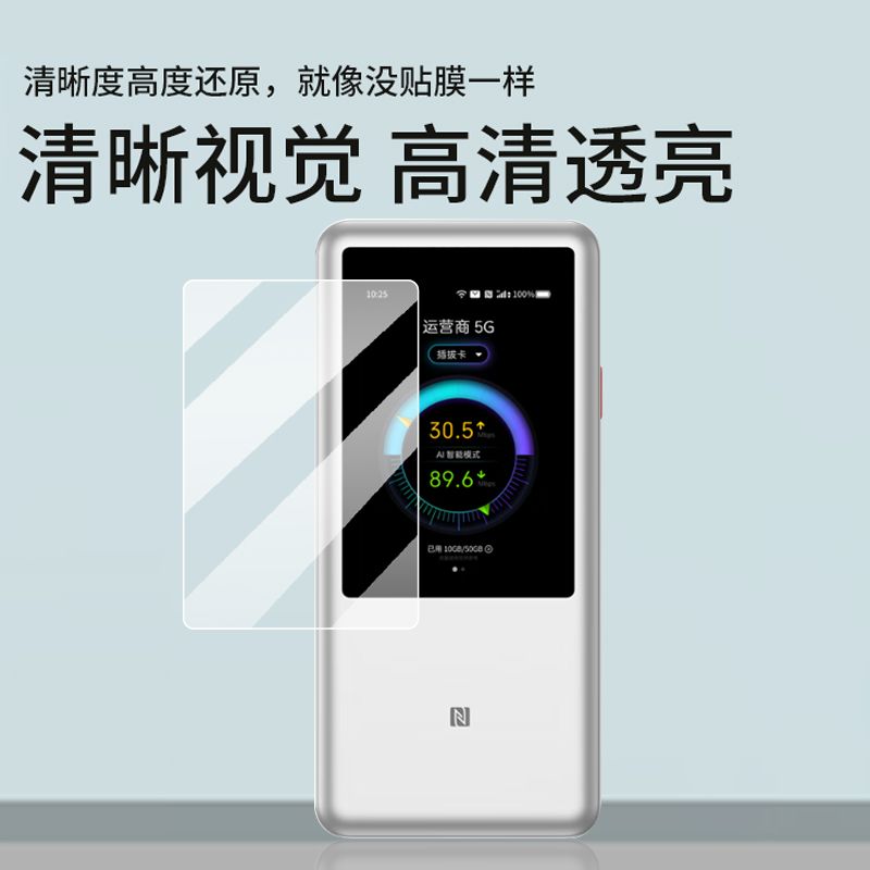 适用中兴U60 Pro贴膜移动插卡路由U50Pro保护膜5G随身WIFI屏幕膜MU5250/5120户外直播宽带非钢化膜高清防刮 - 图0