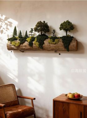 原木树桩仿真盆景壁挂造景