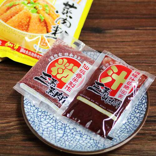 湖北名吃沔阳三蒸腐乳汁二合一五香味蒸肉米粉100g 粉蒸肉满包邮 - 图1