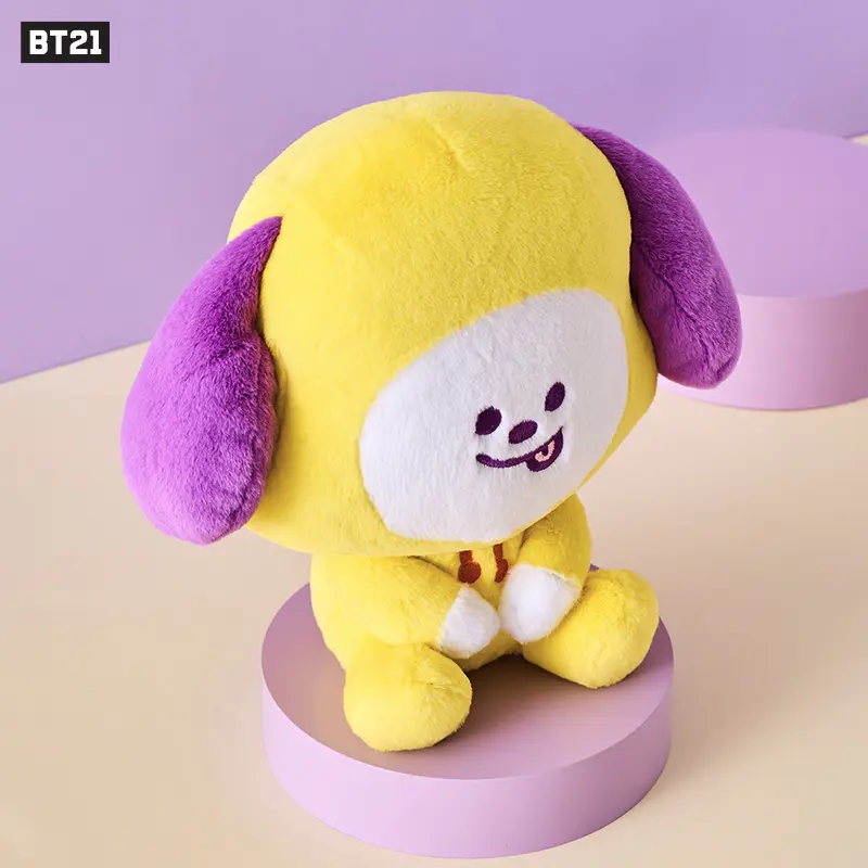 BT21防弹少年团NEW BASIC系列毛绒坐姿公仔可爱玩偶女生日礼物-图1