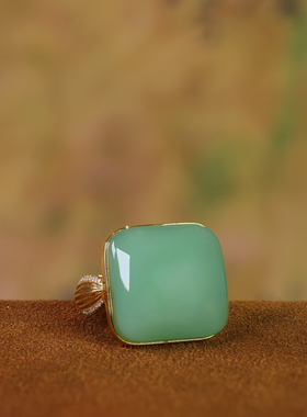 天然和田玉碧玉耳钉粉绿老坑碧玉满钻耳钉18k金镶嵌