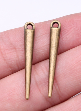 10个/包 34x5x4mm 多色DIY饰品配件尖锥子锥子长锥子珠子