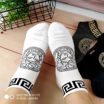 2022 New Pure Cotton Boats Socks South Korea Street Trends Ins national Wind Mens midcylinder Leisure Deodorant Sweat socks