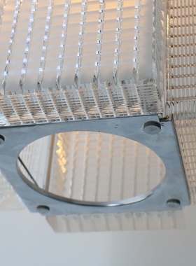 北京现货｜捷克中古60年代方形玻璃吊灯｜侘寂风