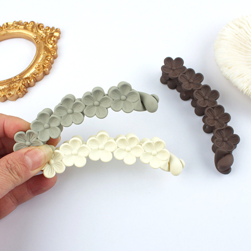 韩国花朵扭扭夹小号发量少 简约竖夹马尾发夹防滑 百搭后脑勺发卡,淘宝优惠券,粉丝福利购,淘宝优惠卷