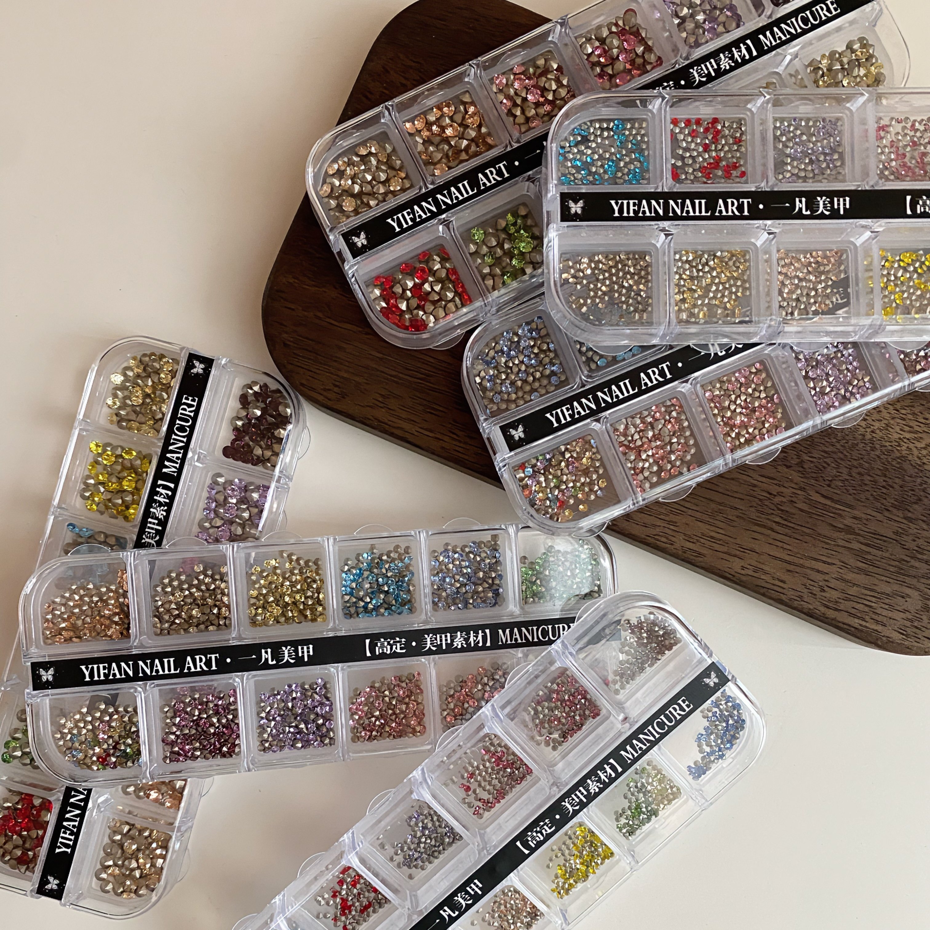 YIFANNAIL 高定33切仿华1:1圆形尖底钻 混彩填缝美甲钻S86,淘宝优惠券,粉丝福利购,淘宝优惠卷