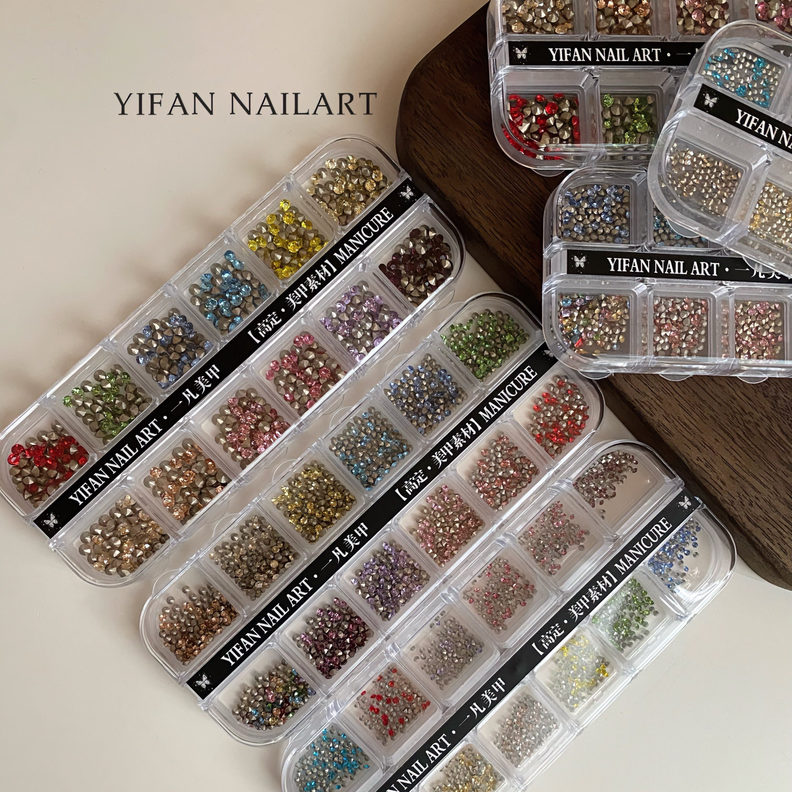 YIFANNAIL 高定33切仿华1:1圆形尖底钻 混彩填缝美甲钻S86,淘宝优惠券,粉丝福利购,淘宝优惠卷