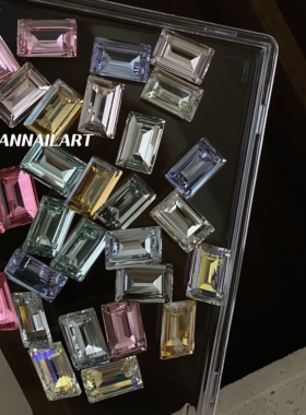 YIFANNAIL【瘦冰糖】华子1:1~8*12长方直角钻 尖底钻美甲饰品S16