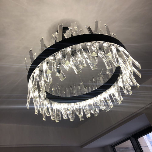 洛西可后现代奢华水晶吊灯环形美式北欧意式客厅餐厅卧室灯具-图0