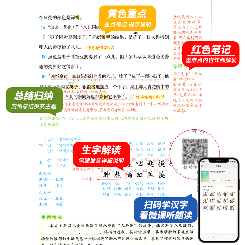 2024春新版涂重点语文数学英语小学一年级上册二三四4五5六6年级下册123人教版RJ教材课本同步带原文预习课堂笔记基础知识详解优翼 - 图2