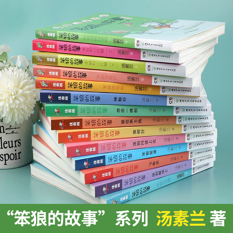 笨狼的故事一年级注音版全套14册 汤素兰 第二辑 二年级必读课外书阅读书籍带拼音的 笨狼找宝藏的宠物 神秘谷 湖南少年儿童出版社 - 图0