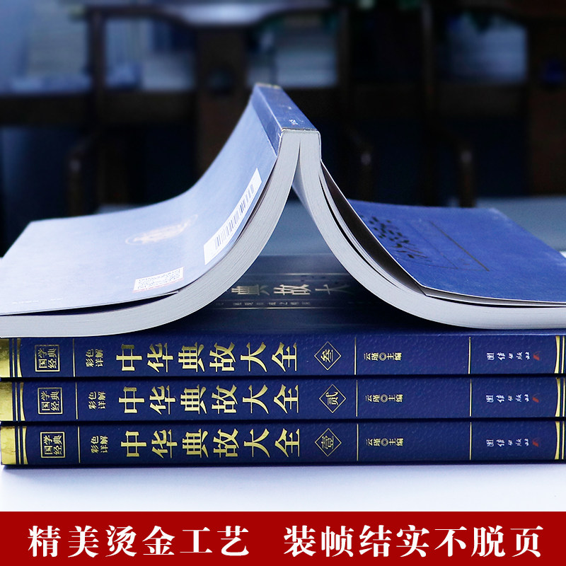 全4册 中华典故大全 烫金彩色详解 人文历史成语典故书籍 中华语言文化博大精深 青少年故事书 中华成语故事 拓宽国学经典书籍 BC