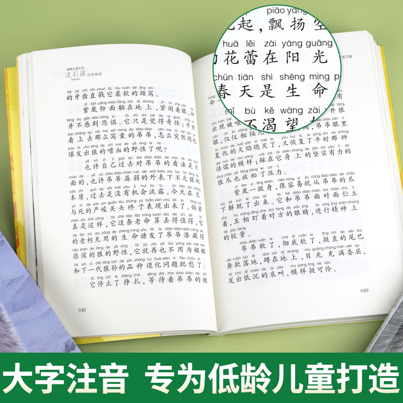 正版包邮动物小说大王沈石溪注音版读本全套3册狼王梦绝境重生/魂断荒野/王者之魂一二三年级小学生课外阅读书籍学校推荐读物-图1