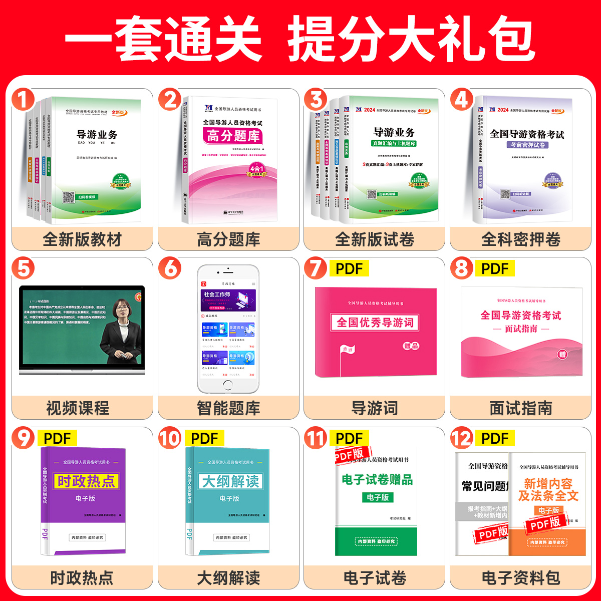 新版备考全国导游证考试教材2024年正版含23历年真题库模拟试卷高分题库第八版地方导游基础知识业务政策与法律法规导游证考试教材-图0