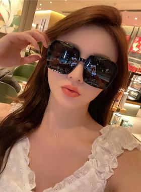 香港大框太阳眼镜女士防紫外线圆脸显瘦开车夏季防晒墨镜高级感潮