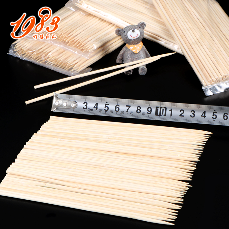 3.0mm 短香肠鸡排烧烤一次姓关东煮小竹签子 支 竹签批发 15cm 500 3.0mm 短香肠鸡排烧烤一次姓关东煮小竹签子 支 竹签批发 15cm 500