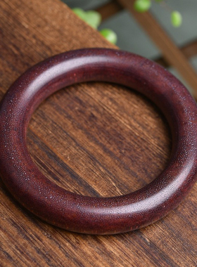 天然披毛犀手镯手环红色复古文玩