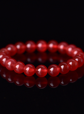 天然鱼惊石手链手串青鱼石平安