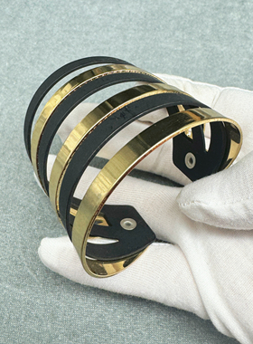 6.23青岛外贸尾货孤品瑕疵原单出口欧美复古重工手镯微弹力手镯