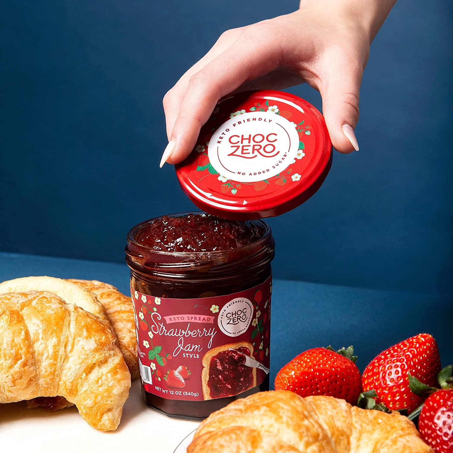 美国直邮ChocZero Keto Strawberry Jam Preserves生酮草莓果酱 - 图1